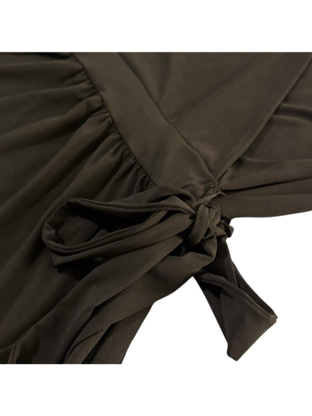 Balletcore Sleeveless Black Dress Women's M Faux Wrap Fit & Flare Minimalist - Picture 11 of 16